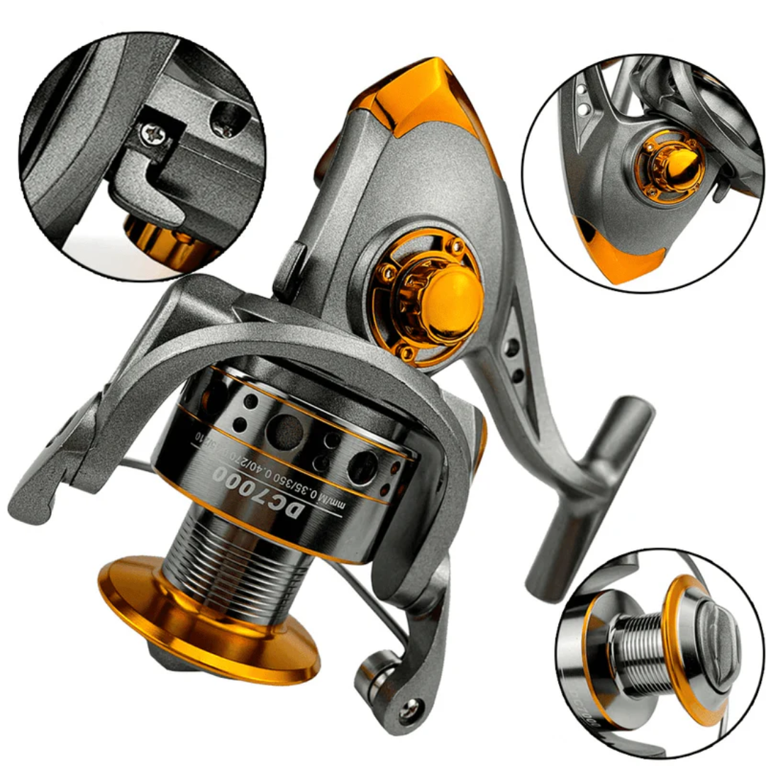 Reel de Pesca Profesional Drag 12 kg y 13 Rodamientos