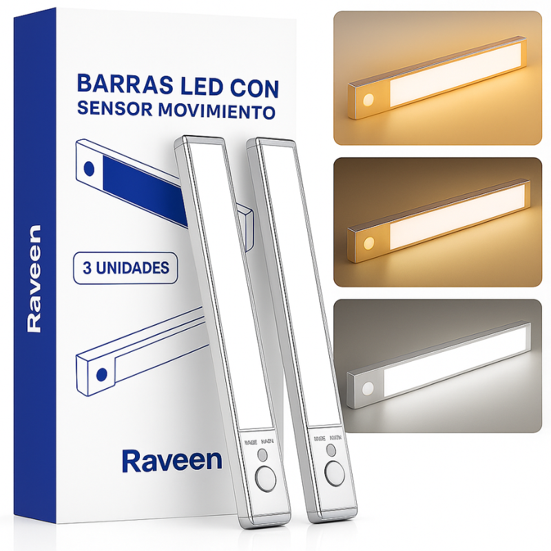 Barras LED con Sensor Movimiento (Comprá 1 y llevate 3)