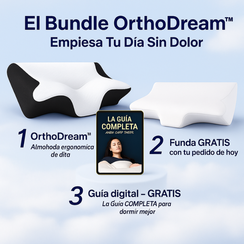 OrthoDream™ – Almohada Ergonómica Ortopédica (Pagá 1 Llevate 2)